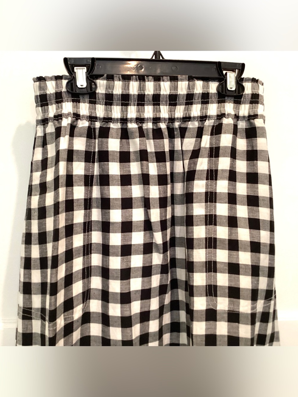 Madewell Gingham Dual Pocket Gathered Midi Skirt. Sz XS - Picture 5 of 6